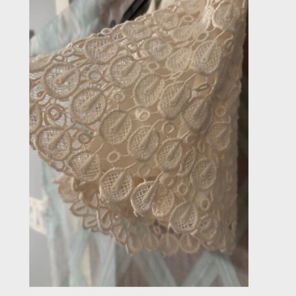 White Silk Embroidered Club Dress Shorts - Picture 5 of 6